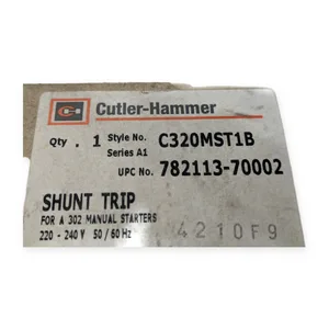Cutler-Hammer C320MST1B A302 Manual Starter