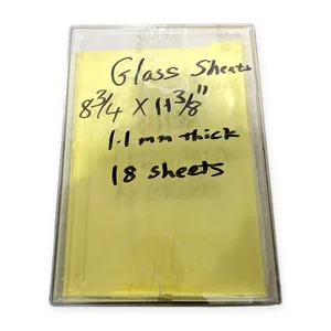 Glass Sheets 8-3/4 x 11-3/8 Inch 1.1mm Thick Flat Glass Panel Substrate Lab – actual item, photo 1 of 5