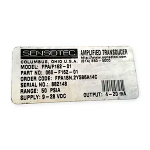 Honeywell 060-F162-01 Sensotec Pressure Transducer