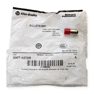 Allen-Bradley 800T-N376R Red LED Pilot Light Lamp