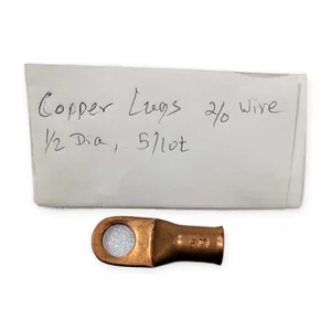 Copper Lugs 1/0 Wire 1/2 DIA (Lot of 5)