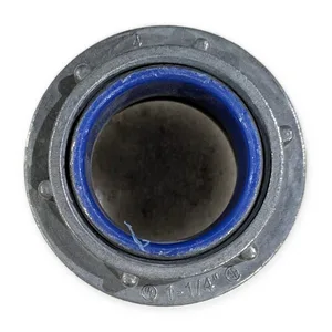 1-1/4in Metal Conduit Bushing Connector Insulated Throat Threaded Locknut Hub
