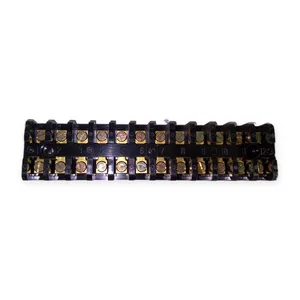 Heavy Duty 12 Position Barrier Terminal Strip Block Screw Dual Row Industrial