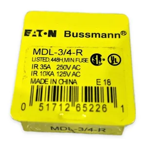 Bussmann MDL-3/4-R Time Delay Glass Fuse – actual item, photo 1 of 5