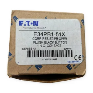 Eaton E34PB1-51X Cutler-Hammer Black Pushbutton