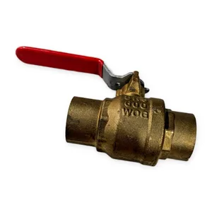 Brass Ball Valve 1-1/4" 600 WOG Inline Shut Off Lever Handle Industrial Plumbing