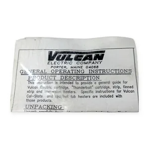 Vulcan C5170A 2E896 Swaged Cartridge Heater – actual item, photo 1 of 5