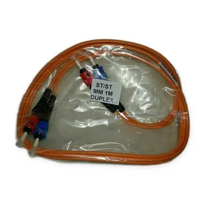Fiber Optic ST ST Multimode 62.5/125 Duplex 1M Patch Cord PVC Industrial Network