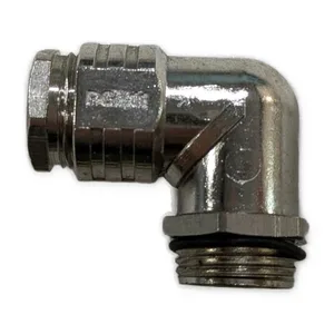 Push to Connect Pneumatic 90 Degree Swivel Elbow Fitting Nickel Plated Brass – actual item, photo 1 of 3