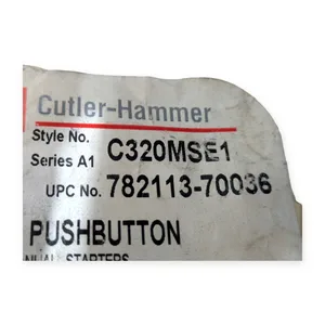 Cutler-Hammer C320MSE1 Pushbutton A302 Manual Starter