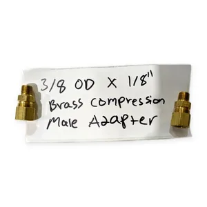 Brass Compression Male Adapter 3/8 OD Tube x 1/8 MNPT Fitting Lot of 9 Plumbing – actual item, photo 1 of 3