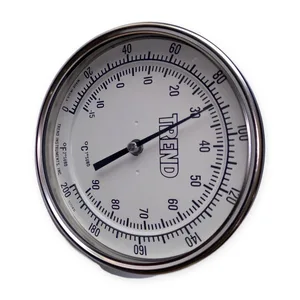 Trend Instruments 5004D Bimetal Dial Thermometer 0-200F -15-90C Stainless Steel