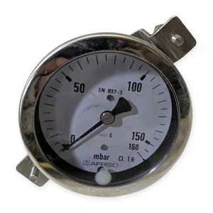 AFRISO 0-160 mbar Panel Mount Pressure Gauge EN 837-3 CL 1.6 Industrial