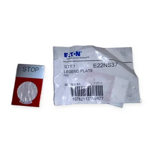 Cutler-Hammer E22NS37 Legend Plate Red STOP Pushbutton