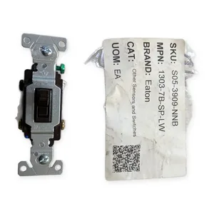 Eaton 1303-7B-SP-LW Toggle Light Switch