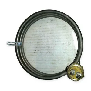 Round Tubular Ring Heater Coil Industrial Heating Element 10 Ohm Threaded Mount