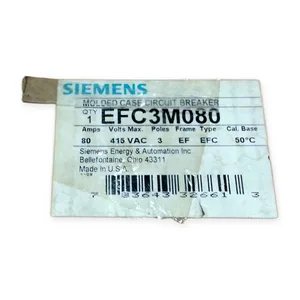 Siemens EFC3M080 Molded Case Circuit Breaker