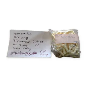 VALVE PLASTICS HOSE BARB "Y " CONNECTOR 1/4 3 WAY TUBING FITTING (LOT OF 10) – actual item, photo 1 of 2