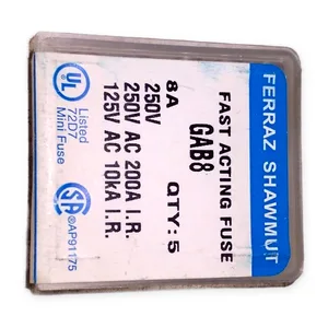 Mersen GAB8 Acting Ceramic Fuse – actual item, photo 1 of 3
