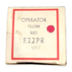 Eaton E22PR Red Flush Pushbutton Operator – actual item, photo 1 of 5