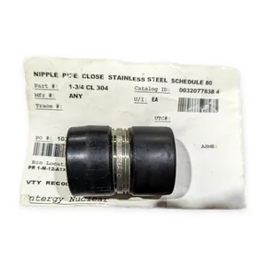 NIPPLE PIPE CLOSE STAINLESS STEEL SCHEDULE 80 1-3/4 CL 304 – actual item, photo 1 of 2