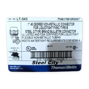 Thomas LT-543 45 Degree Non-Metallic Connector