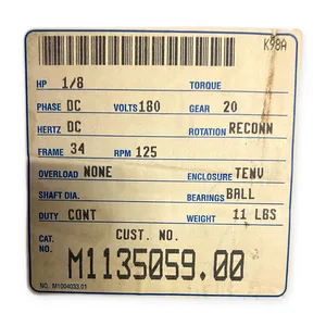 Leeson M1135059.00 Gearmotor 20:1 Right Angle SCR