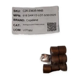 Copeland 618 3/4X1/2 Bushing Knockout Seals Lock Nuts... Lot of 8