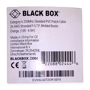 Black Box EVNSL0272OR-0015 CAT6 Patch Cable