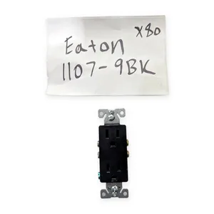 Eaton 1107-9BK Decorator Duplex Receptacle