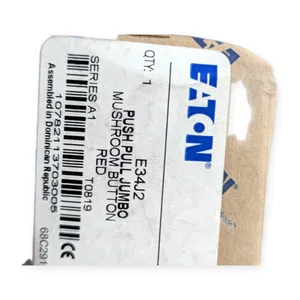Eaton E34J2 Push Jumbo Mushroom Button – actual item, photo 1 of 4