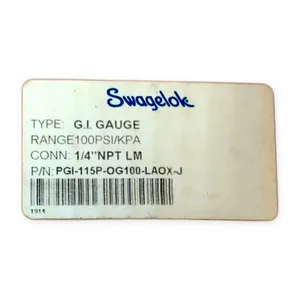 Swagelok 1/4MNPT GI Gauge