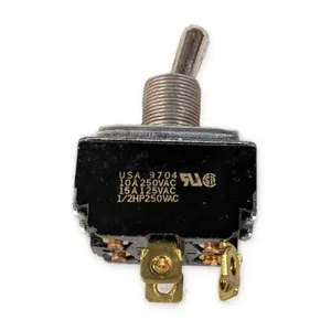 Toggle Switch 10A 250VAC 15A 125VAC 1/2HP Metal Bat Handle Panel Mount USA 9704