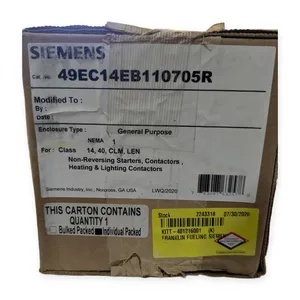 Siemens 49EC14EB110705R NEMA-1 Enclosure