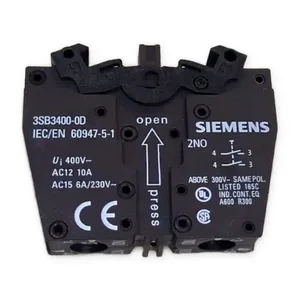 Siemens 3SB3400-0D Signum Pushbutton Contact Block